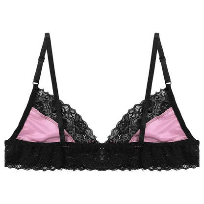 Men's Lace Bow Bra