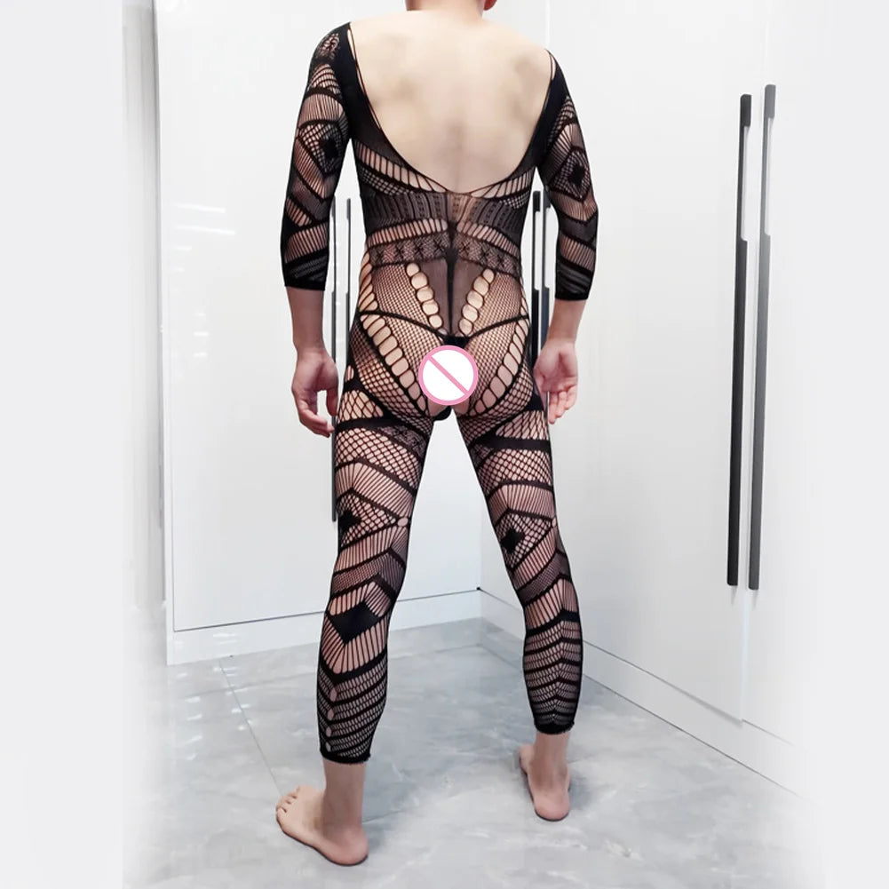 Men's Fishnet Bodysuit