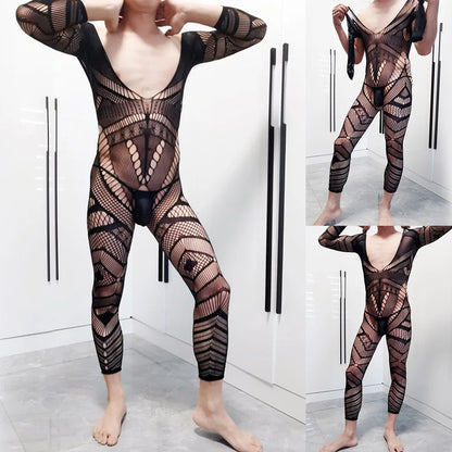 Men's Fishnet Bodysuit