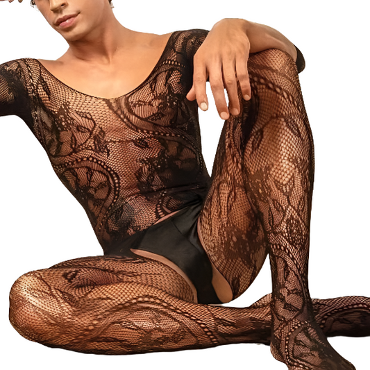 Men's Vine Fishnet Body Stocking