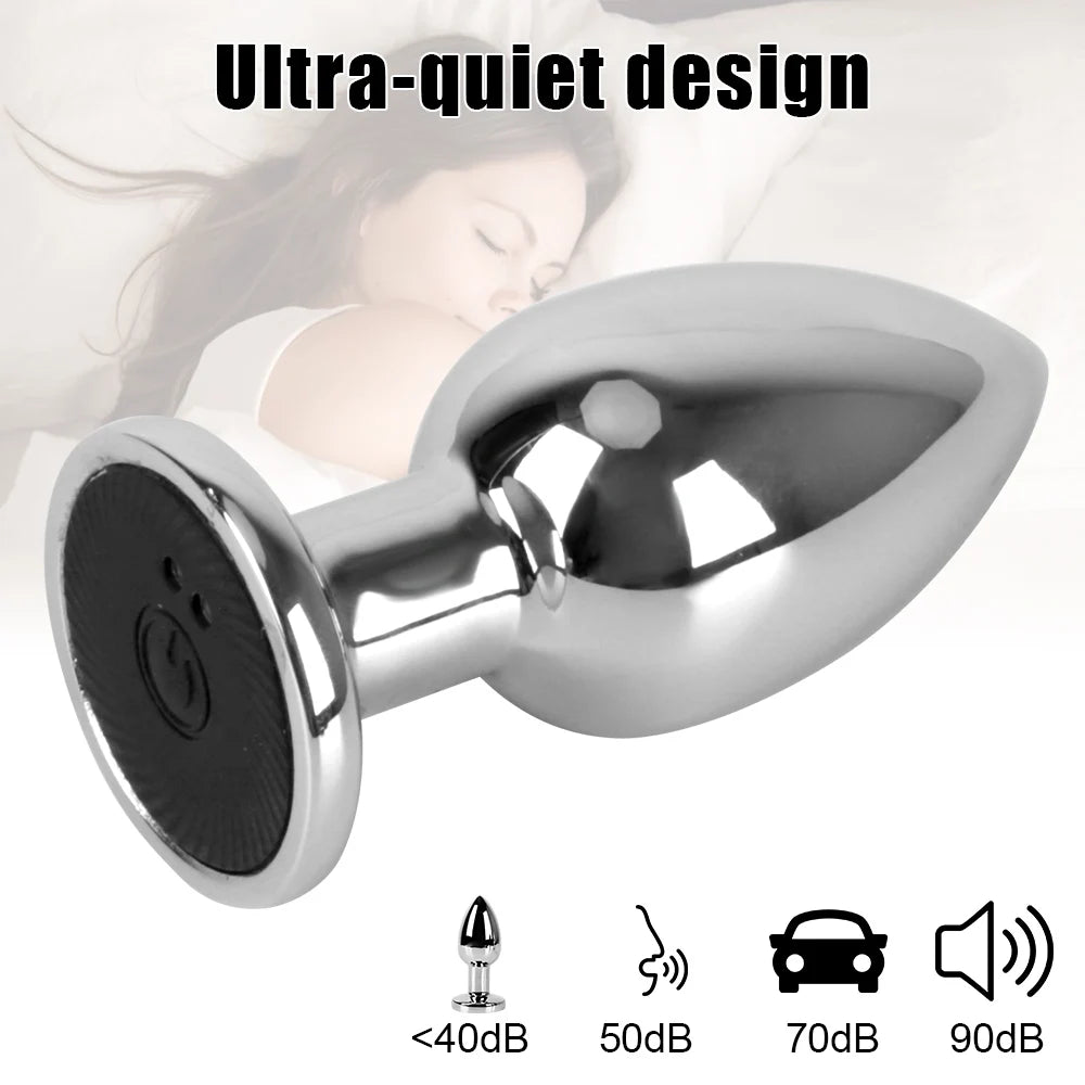 Metal Anal Plug + Wireless Vibrator