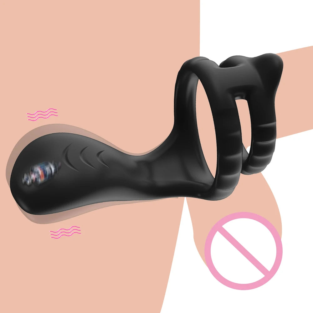 Anus Testies Vibrating Penis Ring