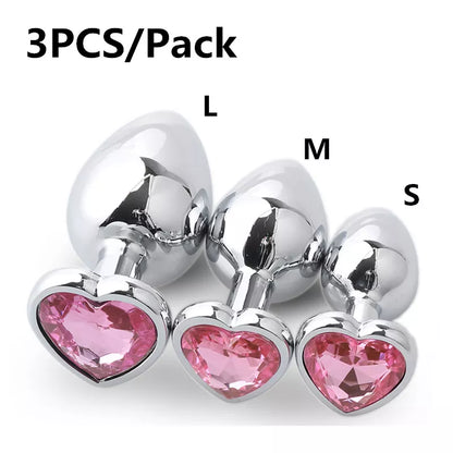 Crystal Heart Anal Plug